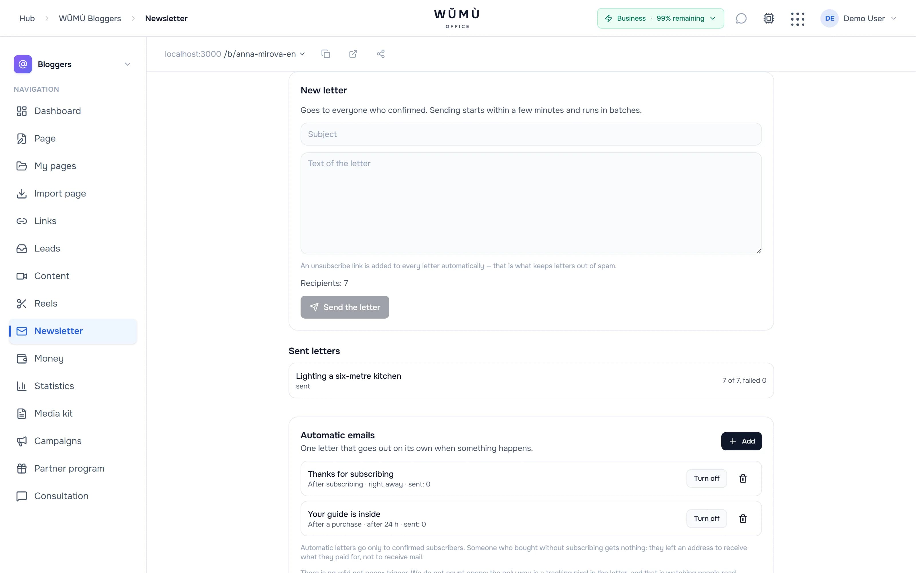 A letter to subscribers and automatic emails