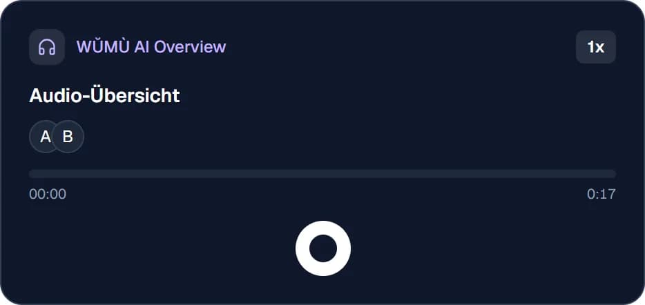 Audio-Overview-Player mit synchronisiertem Transkript
