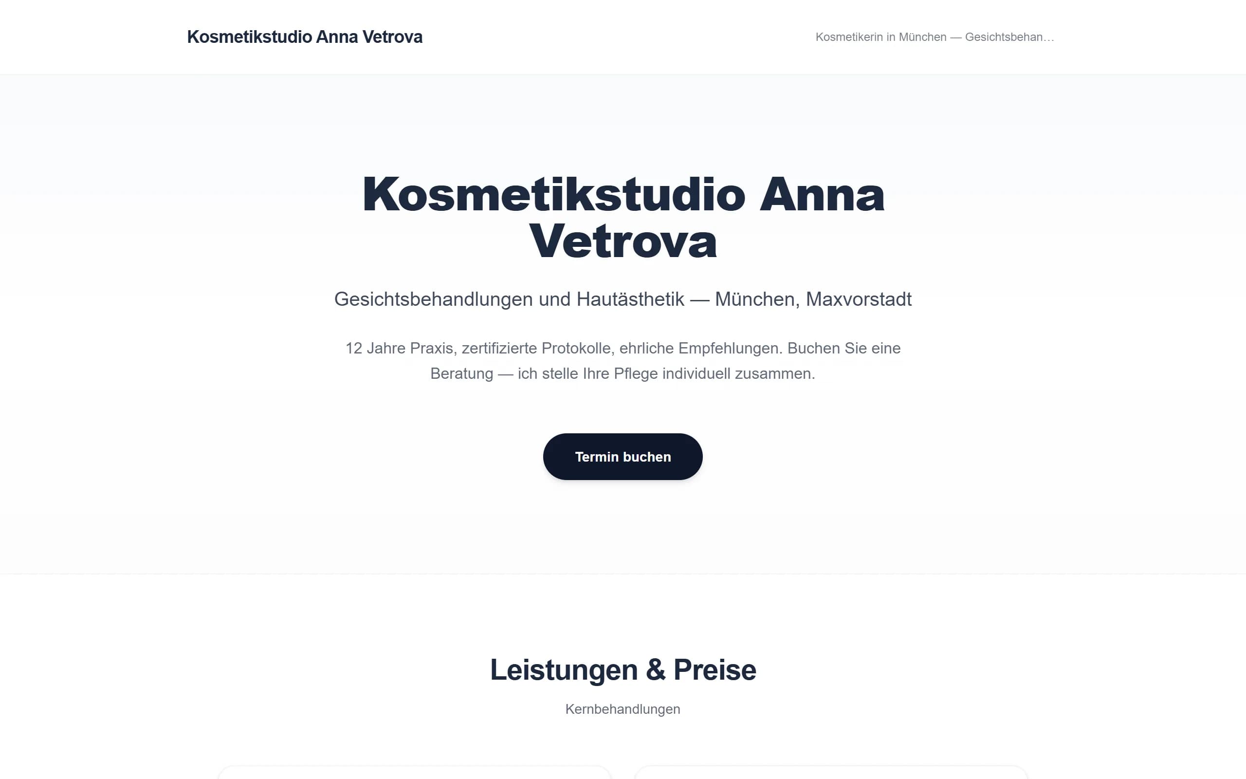 Veröffentlichte Website, erstellt mit dem WUMU-Baukasten