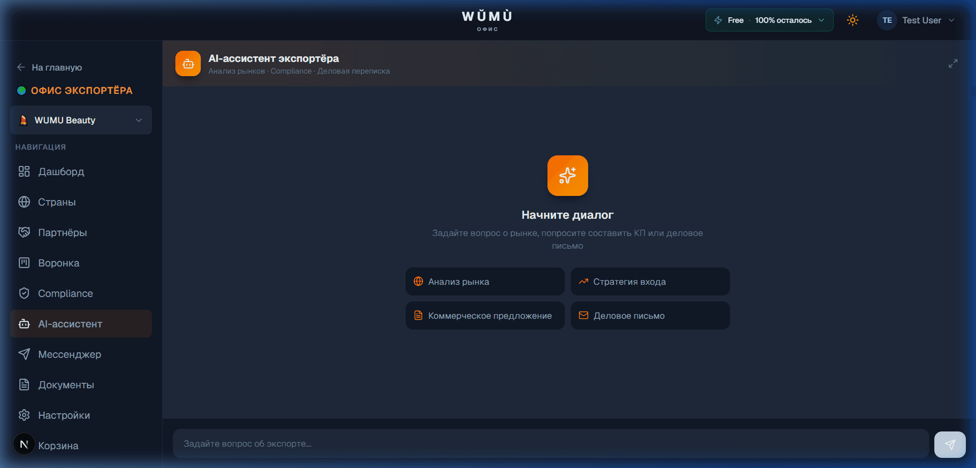 Asistent AI pro exportéra