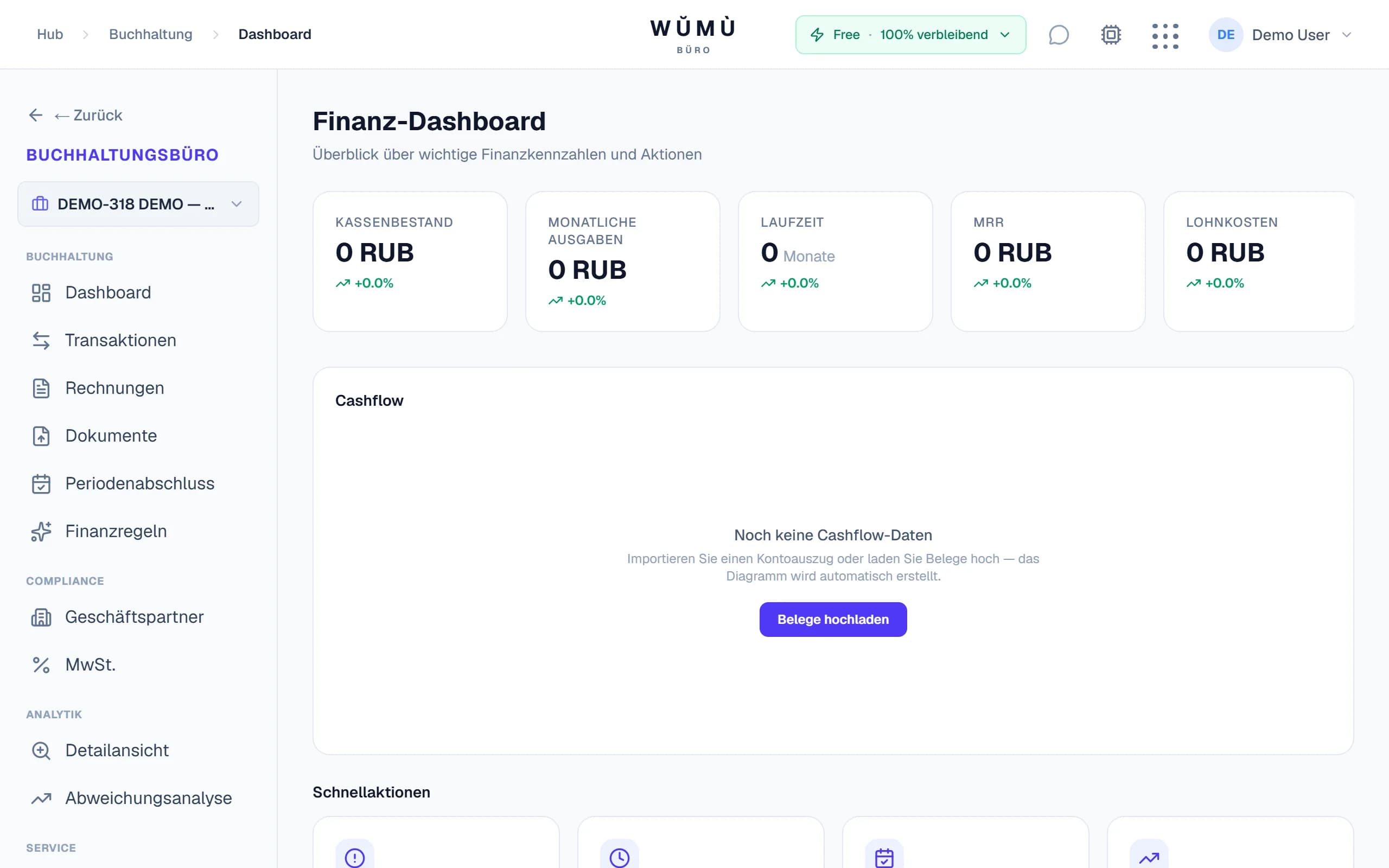 WŬMÙ accounting dashboard with multi-currency balances