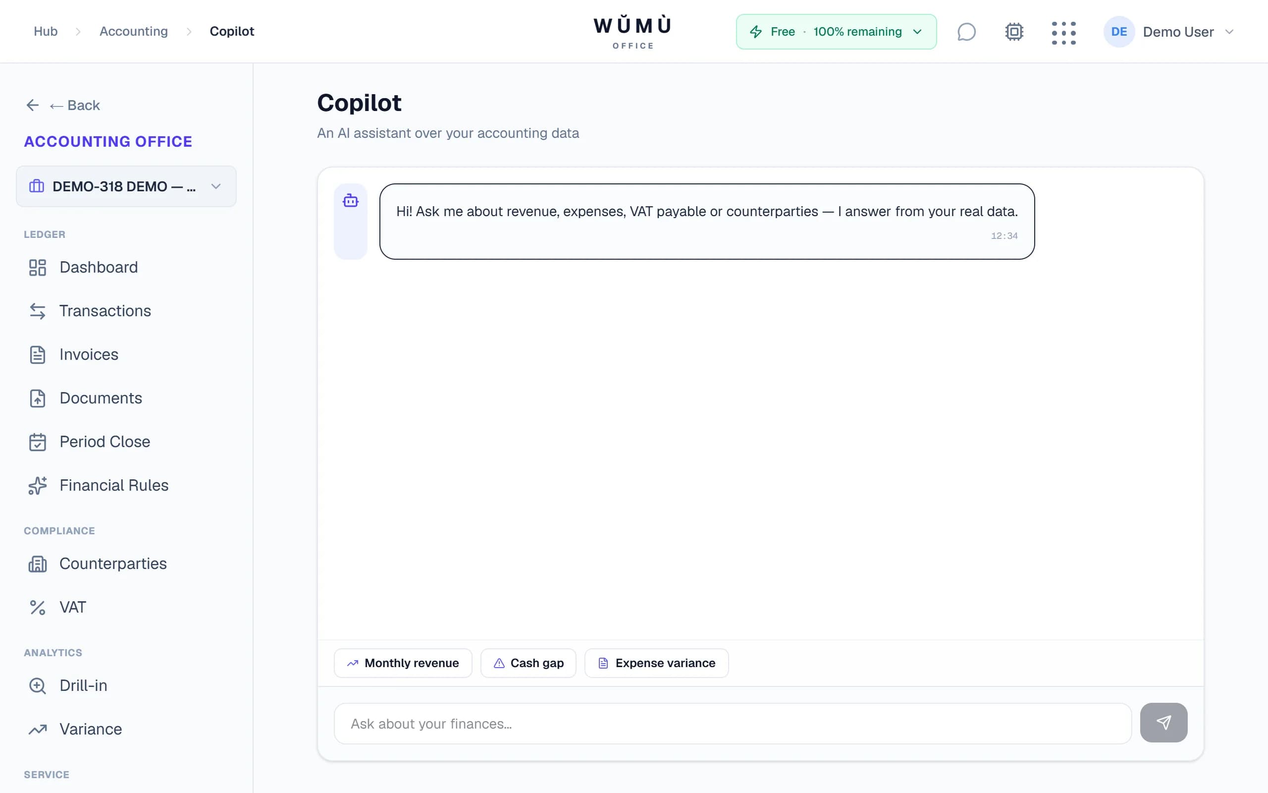 Accounting AI copilot